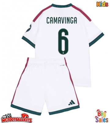 Real Madrid Eduardo Camavinga #6 Replica Home Stadium Kit for Kids 2026-27 Short Sleeve (+ pants)